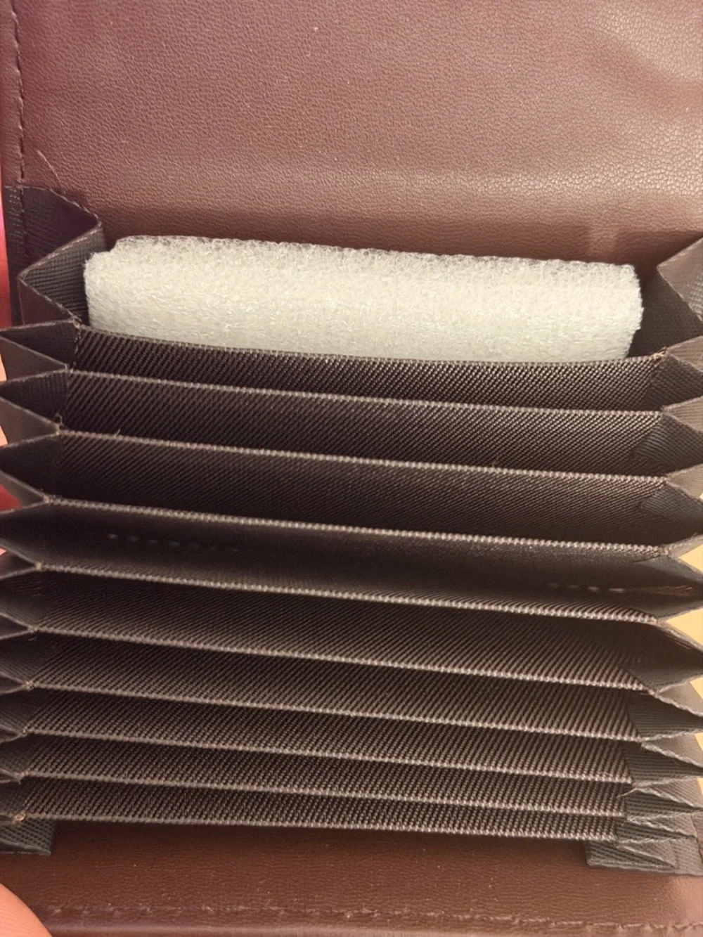 H Constance wallet embossed crocodile Togo GHW PHW vert rose orange accordion - Picture 8 of 12